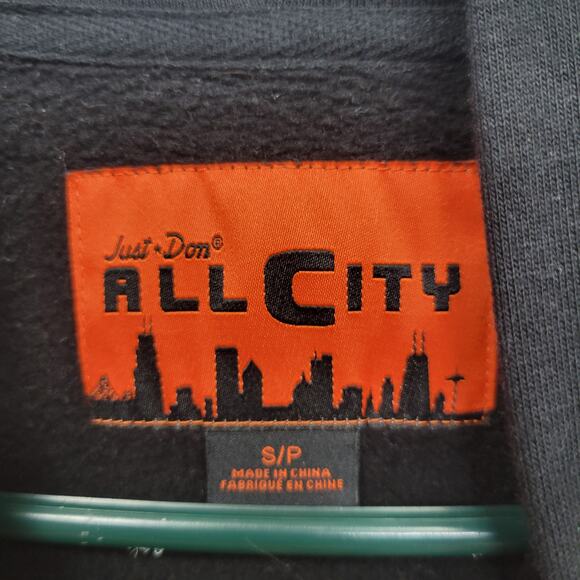 Just Don All City Hoodie Sweatshirt Adult Size S Spellout Streetwear Athletic - Picture 6 of 10